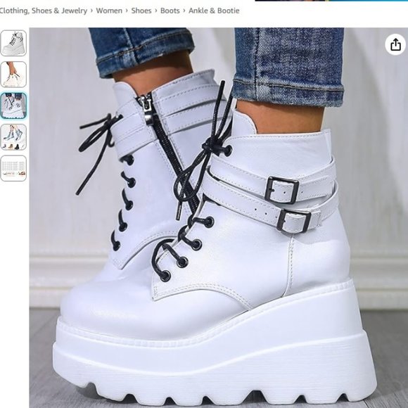 white platform boots - Picture 4 of 4